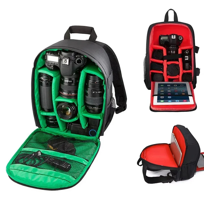 Zaino fotografico multifunzionale per esterni, borsa a tracolla digitale per videocamera, borsa impermeabile per fotocamera DSLR Sony Canon