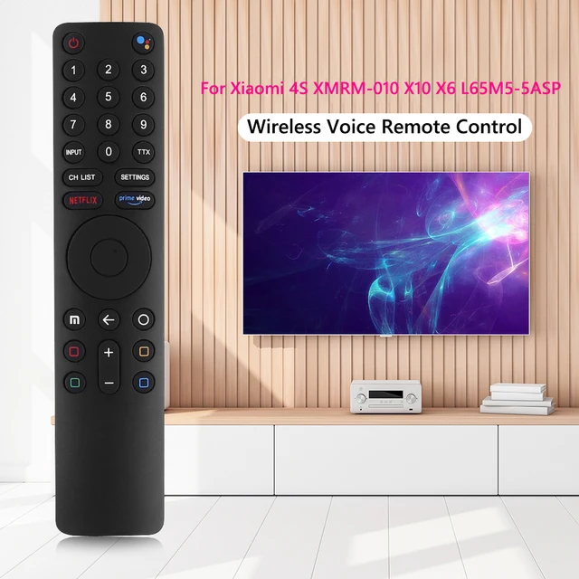 XMRM-010 Reemplazo de control remoto por voz para Xiaomi MI TV 4S L55MS-5A  apto para Xiaomi Android Smart TV L65M5-5ASP