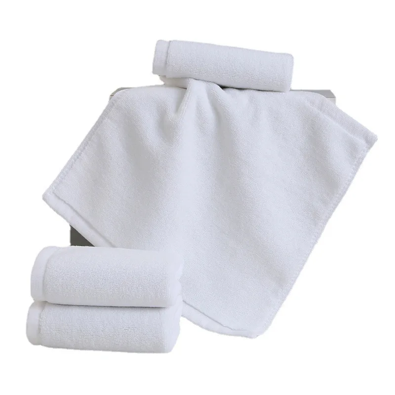 10pcs/Lot White Small Face Hand Towels Kitchen Hotel Restaurant Kindergarten Cotton Towel for Beauty Salon 1