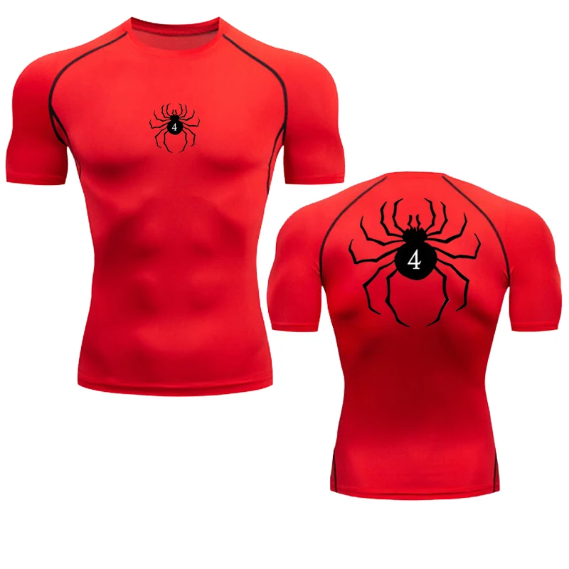 Anime Hunter X Hunter Compression Tshirt Quick Dry Running Gym Fitness Tight Sportswear Summer Breathable Spider Short Sleeve 6