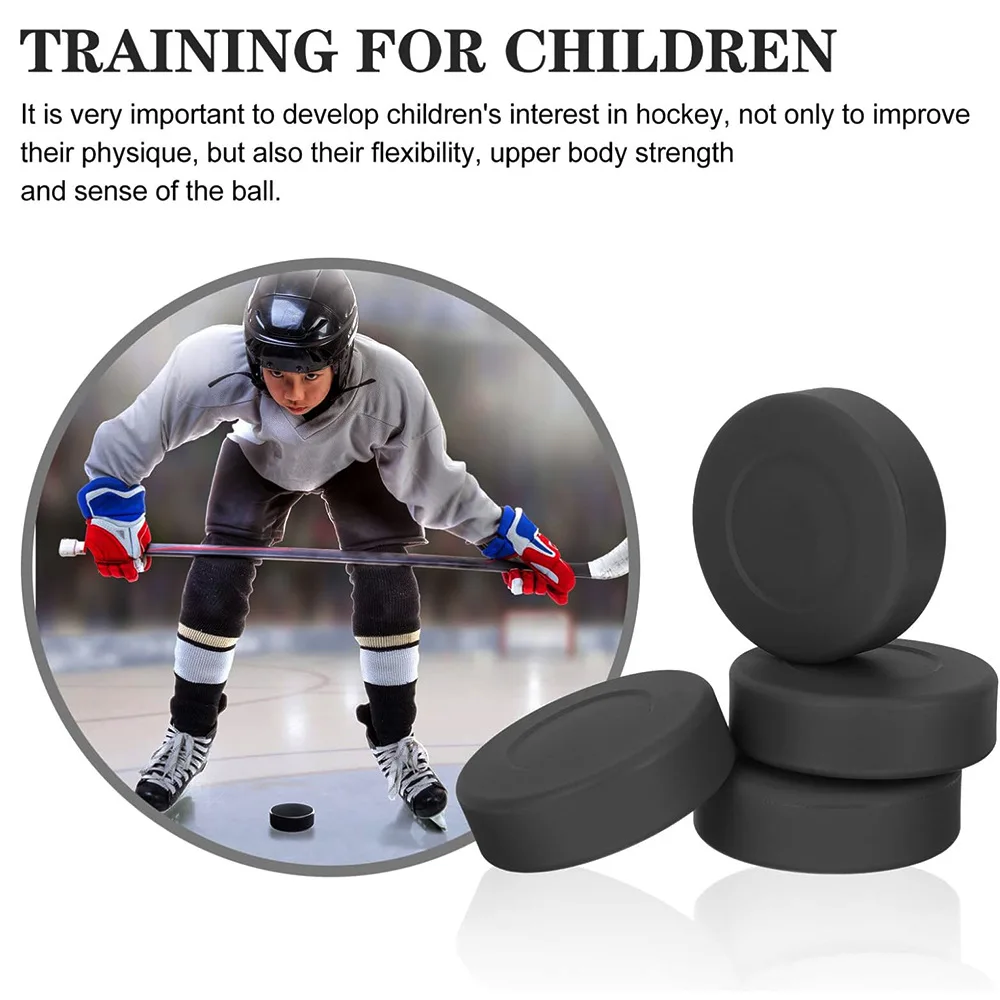 Ice Hockey Puck Professional Rubber Hockey Puck Durable Smooth Multipurpose 2Pcs