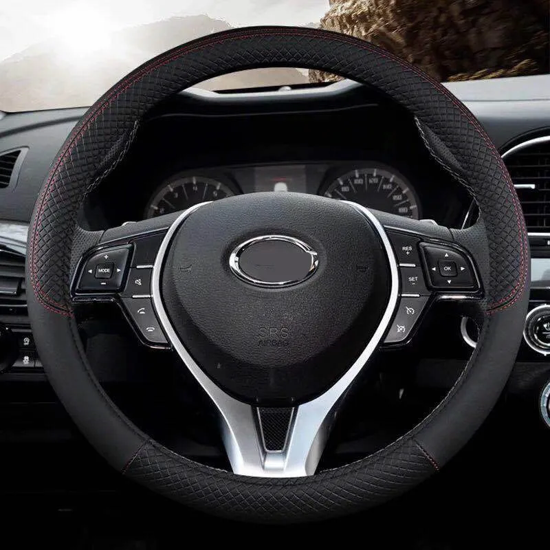 Leather Car Steering Wheel Covers For Toyota Avalon Avensis Allion Auris Hybrid Crown Rav4