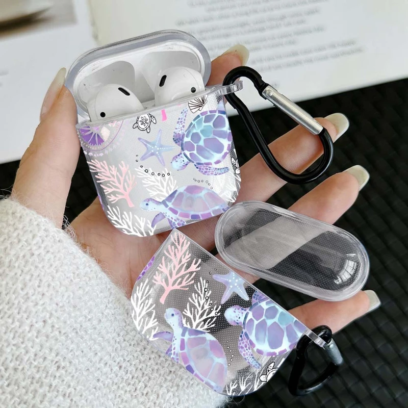Transparent Sea Turtle Earphone Case for AirPods