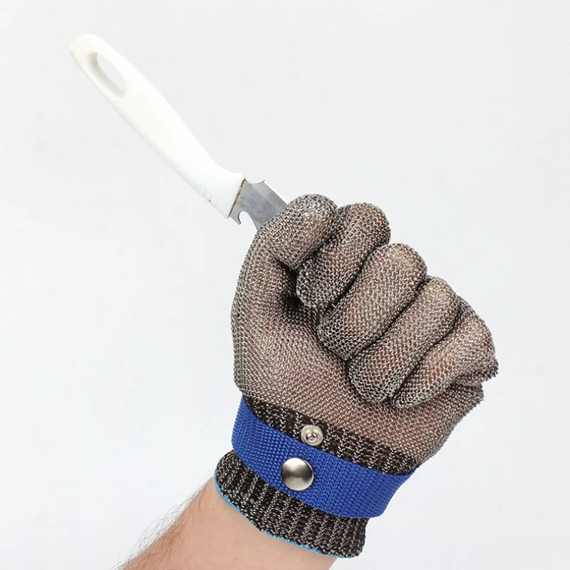 

Stainless Steel Wire Gloves Anti-cut Cut-resistant Woven Safety Working Gloves Cutting Fish-killing Metal Iron Kitchen Gloves