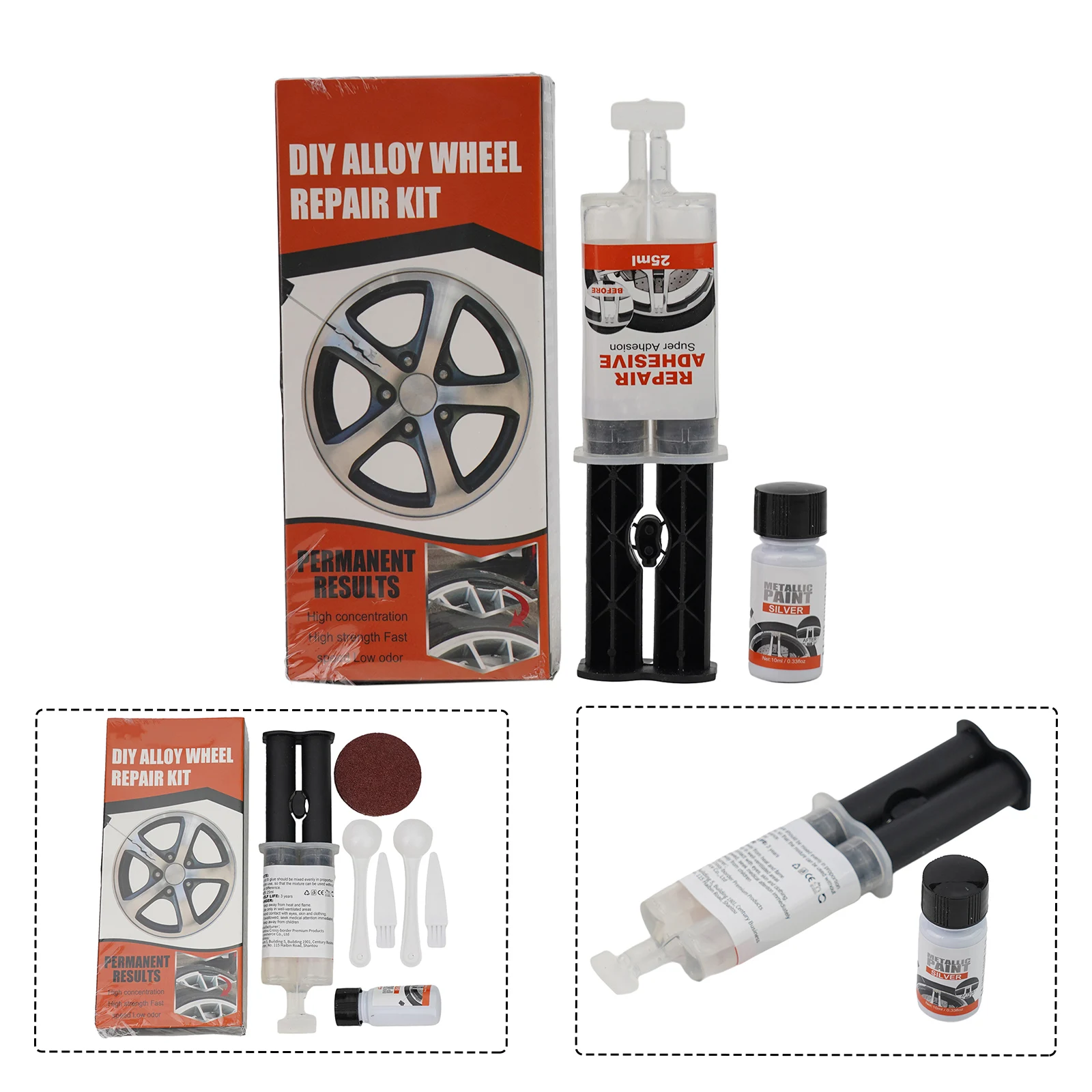 Рисунок 2 - Эффективный комплект для ремонта царапин из сплава