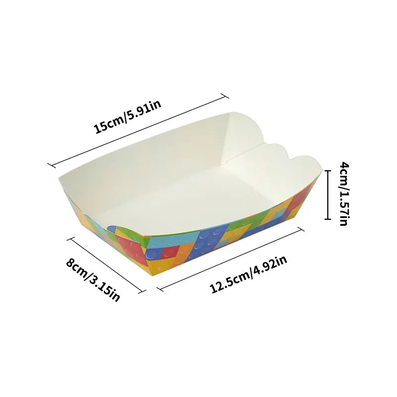 Paper Snack Boxes Disposable Tablewarea Building Blocks Birthday Decor Children's Toys Theme Party Baby Shower Supplies
