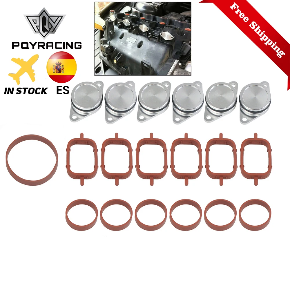 Swirl Flap Blanks Plate & Intake Inlet Manifold Gasket Seal For BMW M57