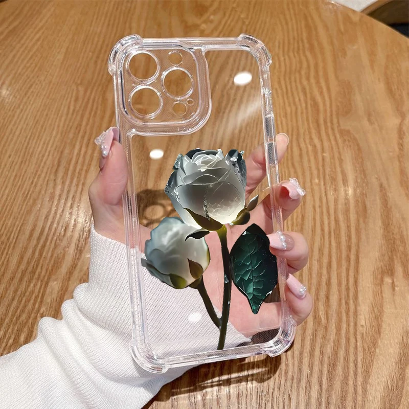 Vibrant Floral Transparent Phone Case
