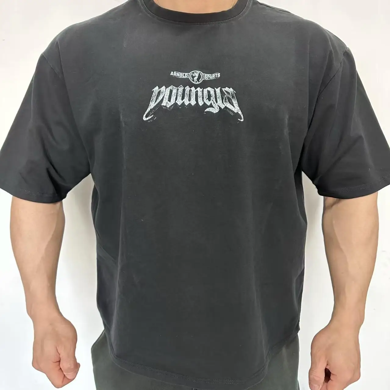 2025 Trendy Sportswear Brand Co Mens Gym Short Sleeve Stretch Cotton Breathable Loose Fit Workout T Shirt Fitness Collection 2