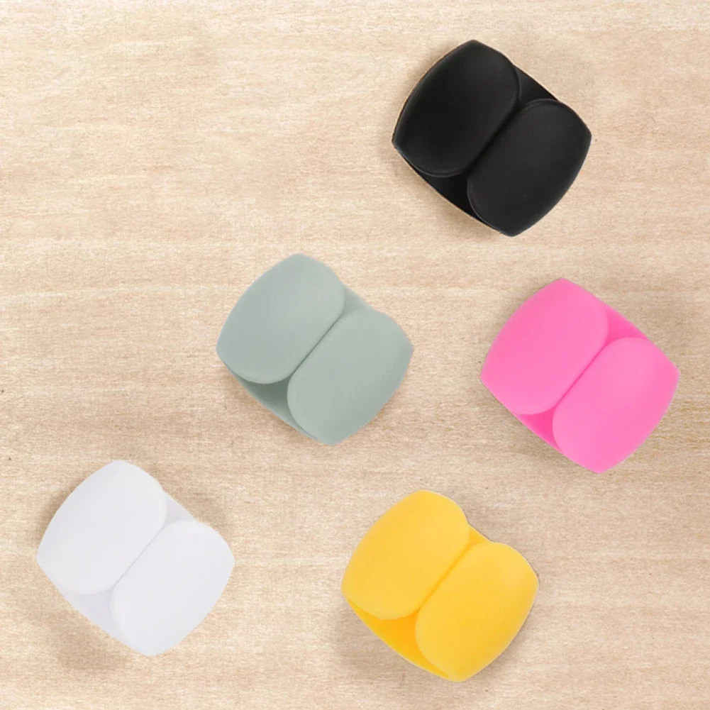 10pcs Cable Manager Clips Silicone Wire Cord Protector Cable Winder Organizer Clips Headphone Organizer Supplies cable organizer cable protector cable clip