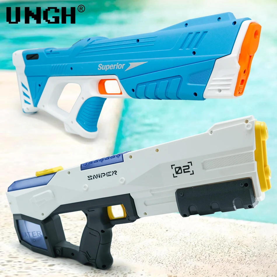 UNGH 280/450ml Electric Water Spray Automatic Water Gun Absorption Large Capacity High Pressure Summer Play Interactive Game Toy