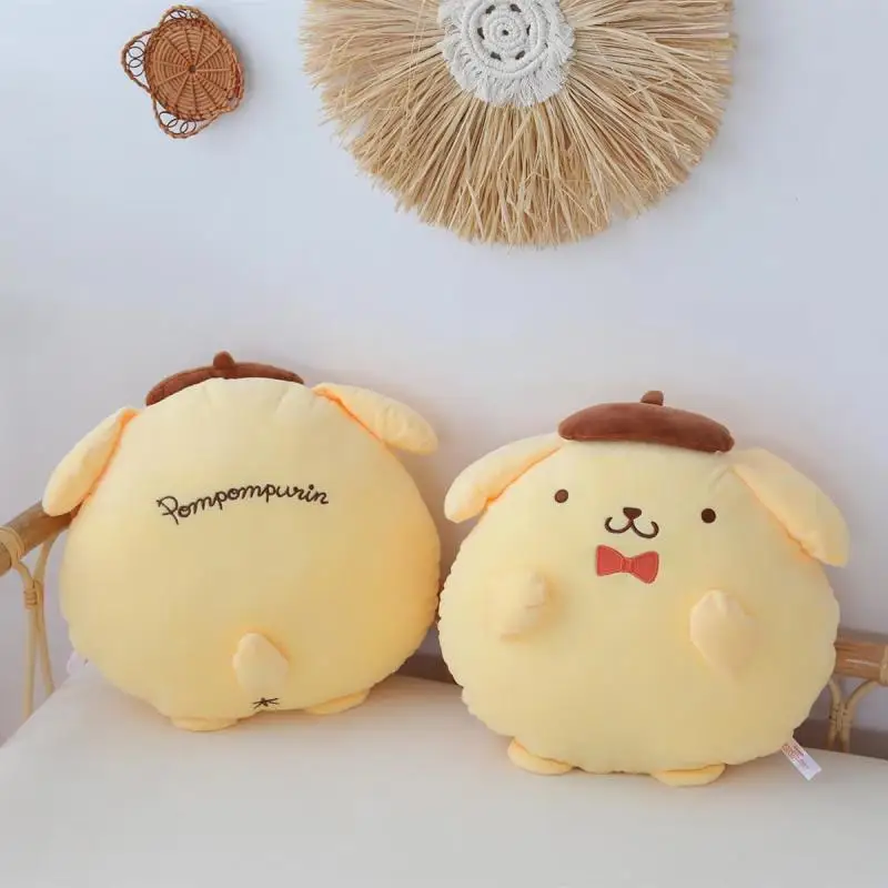 

Мягкие плюшевые игрушки Sanrio Pom Purin, куклы, мягкая подушка, подушка, мультяшный милый помпон, плюшевая кукла, игрушки, украшение комнаты, подарок для детей