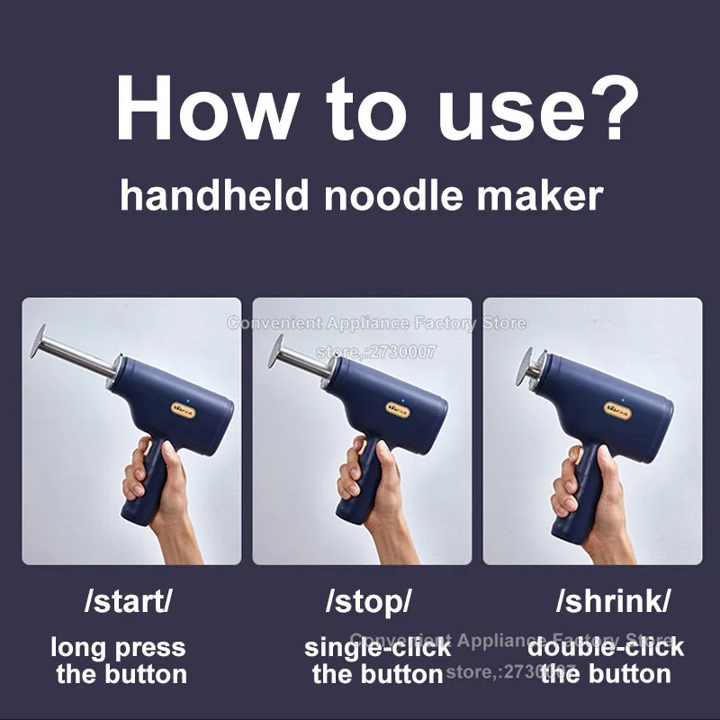 Little Bear Handheld Pasta Noodle Maker Rechargeable Wireless