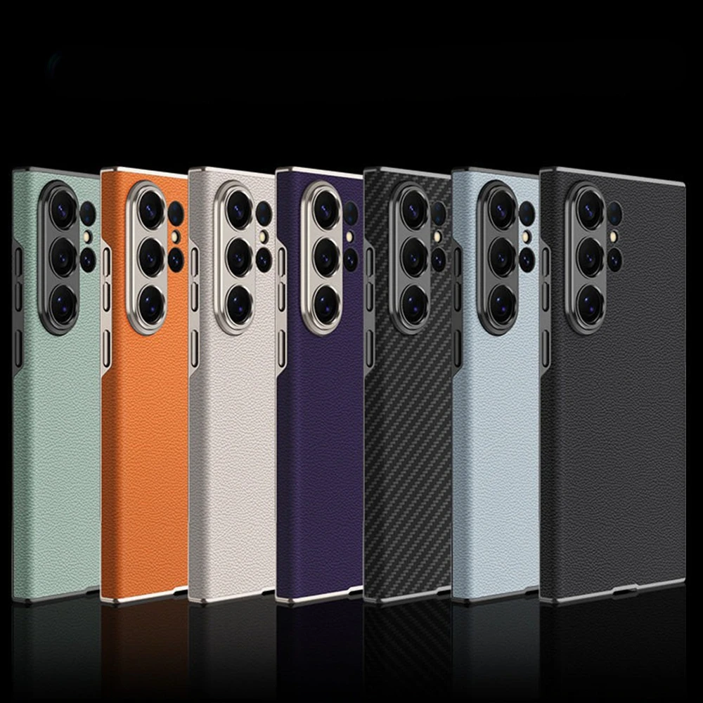 Leather Curved Case - Skin-Friendly Matte Business Shockproof Cover