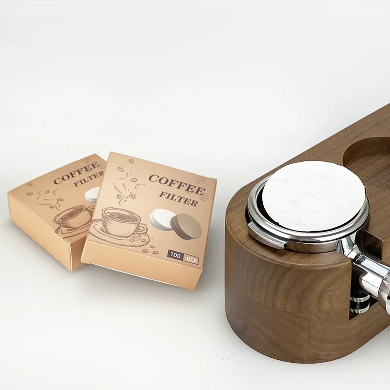 100pcs Coffee Filter Paper Espresso Paper Filters 51mm-58mm Screen for Breville Portafilter Machine Tools Pour-over Coffee Tools