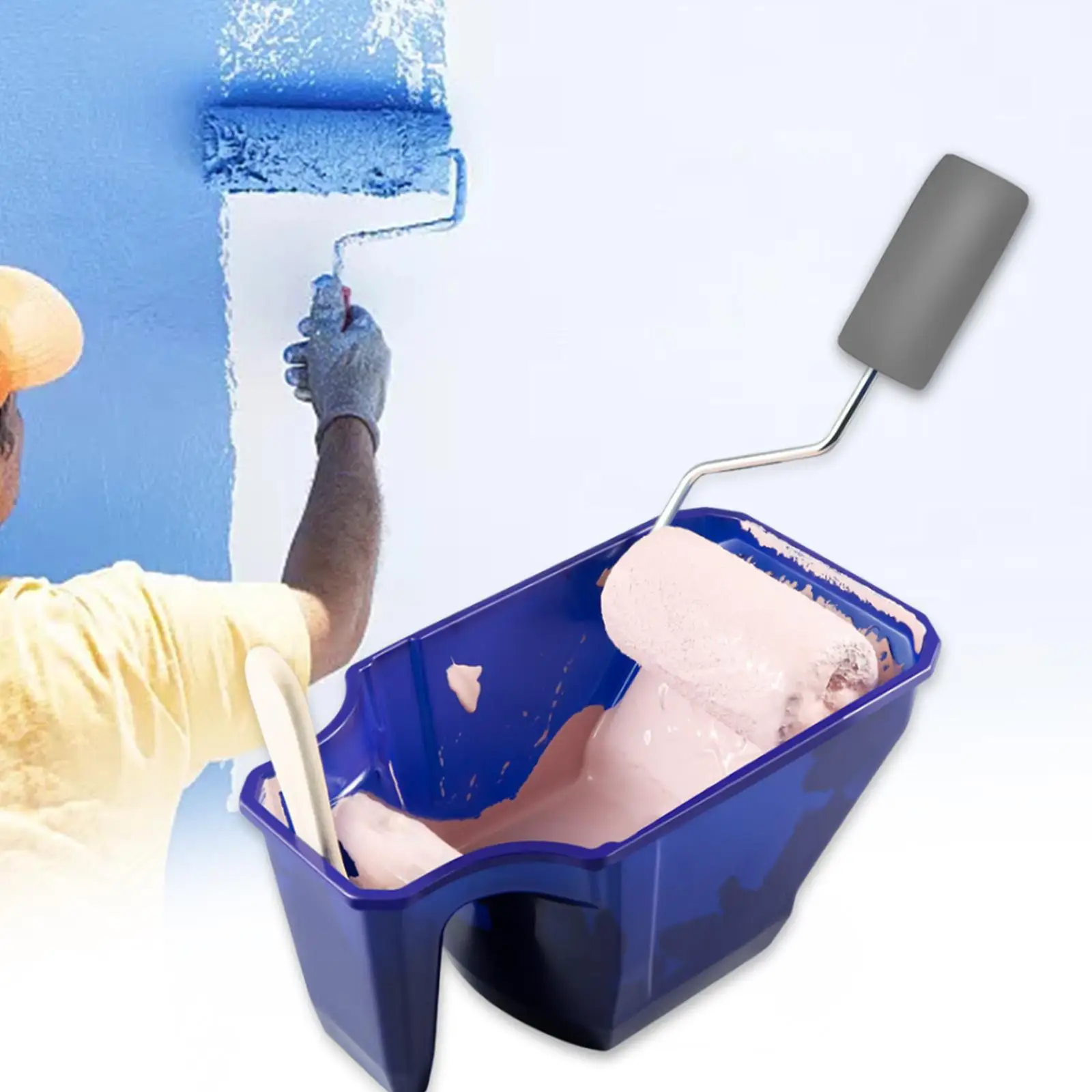 Wall Brushing Roller Holder Wall Painting Roller Paint Tray Paint Tool Painting Box for Home Household paint tray tool set painting stands