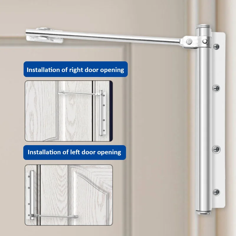 Automatic Door Closer Stainless Steel Concealed Door Spring Closer Silent Box Cabinet Wardrobe Silent Lock Furniture Hardware