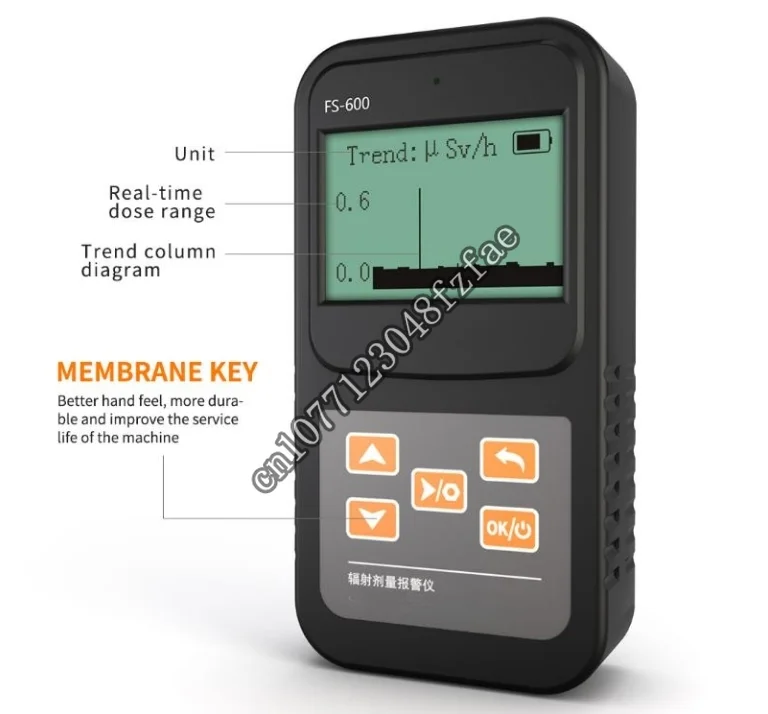 FS-1000/FS-600 Geiger counter Nuclear Radiation Detector X-ray Beta Gamma Detector Geiger Radioactivity detector