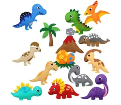 Dinosaur Animals Craft Kit Forest Creatures DIY Sewing Felt Plush Animals Toys Kids Beginners Sewing Learning Educational Toys