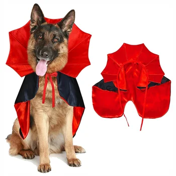 Manto Vampiro Ajustável para Cães e Gatos, Traje de Halloween, Manto de Pet Criativo, Uniforme para Gatos, Cosplay