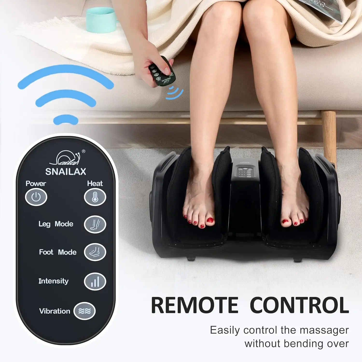 Foot Calf  with Heat, Compression,Kneading, Rolling Vibration, Foot  Machine, Foot Heater, Remote Contro 3