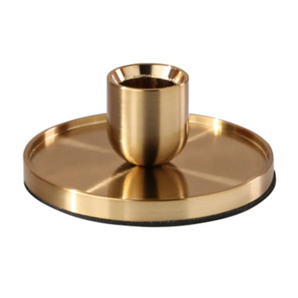 Crafts Candlestick Aluminium Golden Home Decor Metal Candlestick Wedding Celebrations Home Decoration