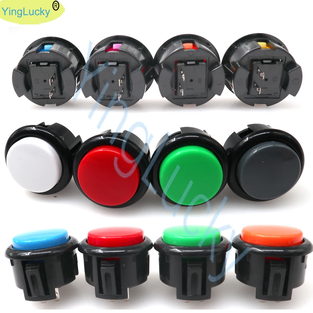 Copy Sanwa Card Key, Black Edge, Color Mix, Arcade Console, Street Fighter Joystick, 30mm Button