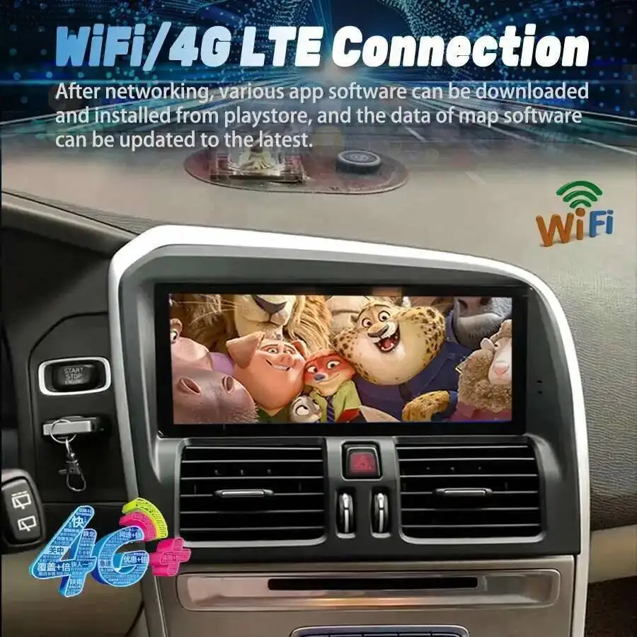 Per Volvo XC60 2009-2017 Stereo Navigazione 4G WiFi GPS Autoradio Lettore Multimediale Video Carplay Unità Principale 8.8 Pollici Android Auto - Image 6