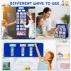 Kids Visual Schedule Calendar Chart 2 in 1 Autism Daily Chore Routine Chart Schedule Plan Learning Board Game For Toddler Gift 4