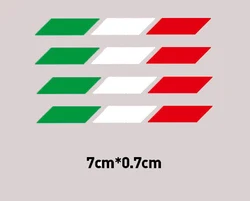 Alfa Romeo Italy Flag Reflective Stripes Stickers for Rearview Mirror and B Pillar Decor (4pcs)