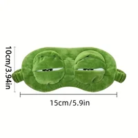 Cute Funny Sad Frog Sleep Mask (15×10cm) - 3D Movable Eye Plush Eye Mask, Soft & Breathable for Light Blocking,Ideal for Nap - Image 6