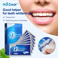 Bandes de nettoyage des dents blanches en Gel 9D, soins d'hygiène buccale, bandes de blanchiment des dents à Double élastique, fausses placages, outil de beauté des dents 5