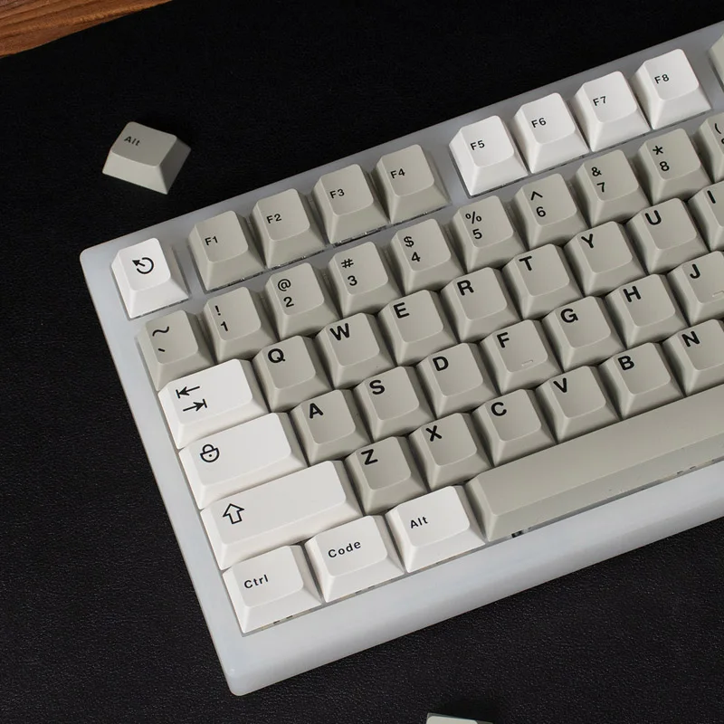 Gmk Clones Keycaps para Teclado Mecânico Branco Cinza 121 Teclas Double Shot Keycaps Ymk Inglês Custom Personality Keycaps Rk61 Rk87 - Imagem 2
