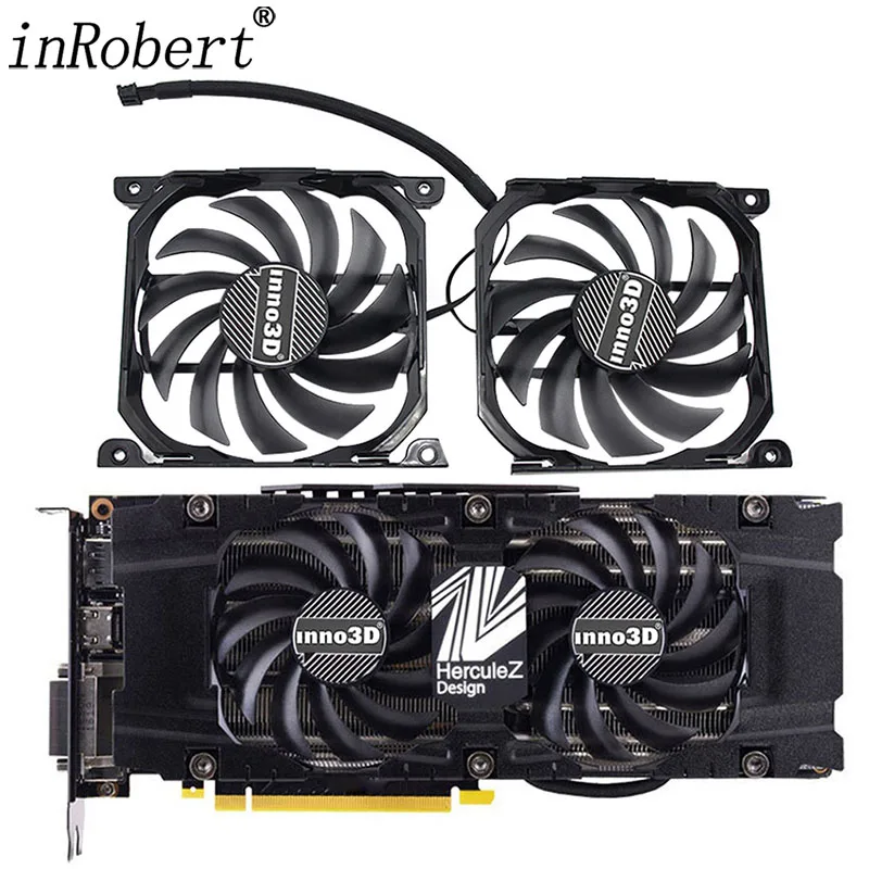 Placa Gráfica de Substituição Gpu Ventilador Placa de Vídeo Ventilador Inno3d Geforce Gtx 1070 1070ti 1080 1080ti P104100 Twin x2 Cf-12915s