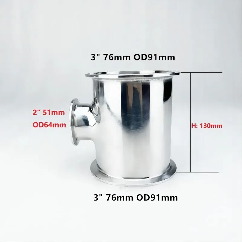 de tubulação para Homebrew, tubo em forma de T, SS304, 3x3 
