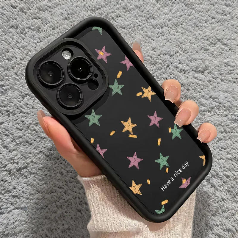 Trendy Stars Love Heart Soft Silicone Shockproof Phone Case Cover