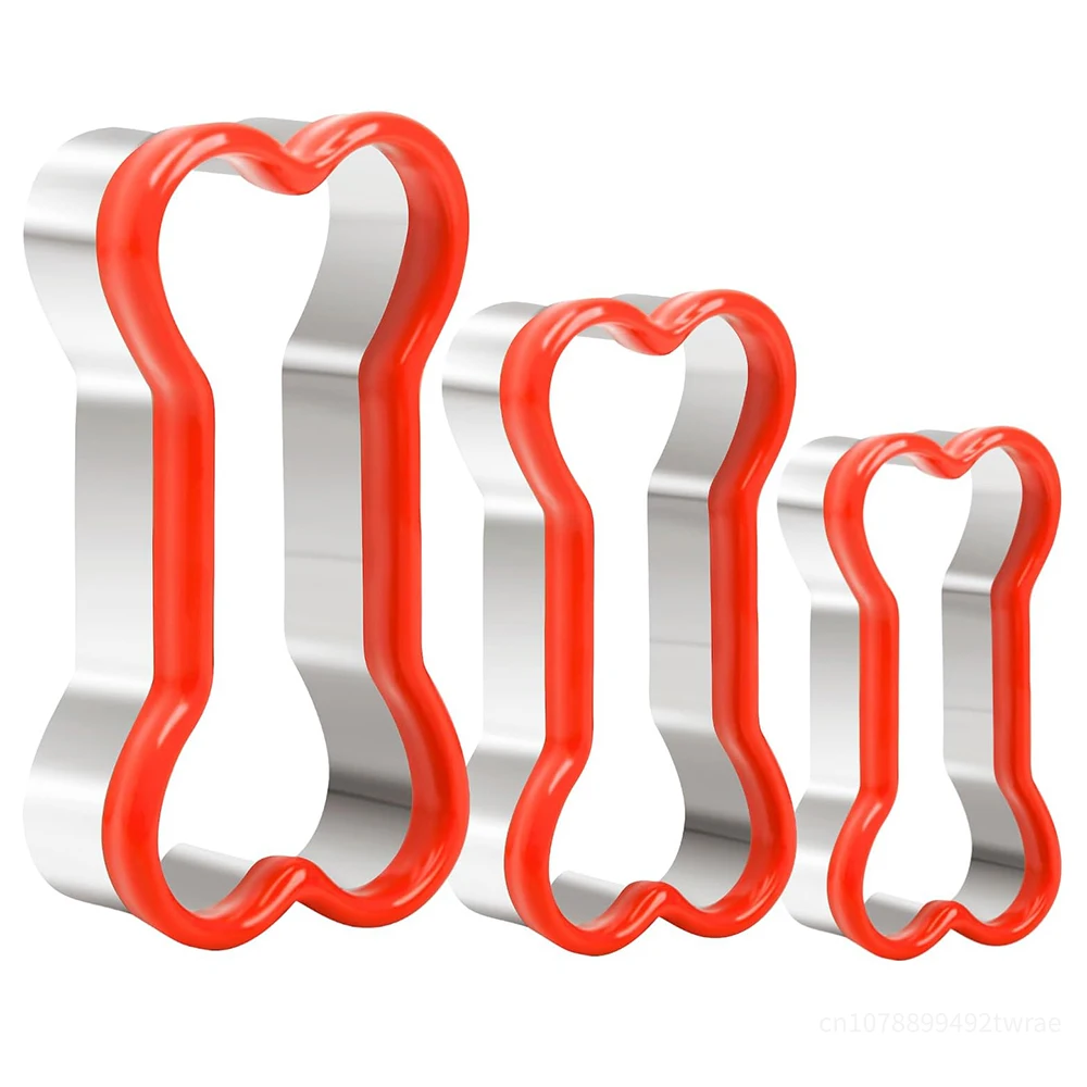Cookie Cutter,Baking Mold,Cookie Mould,Cookie Printing Mold,Baking Decorating Tools,Cookie Maker Press Kit,Pastry Cutter 3Pcs Dog Bone Cookie Cutters Set