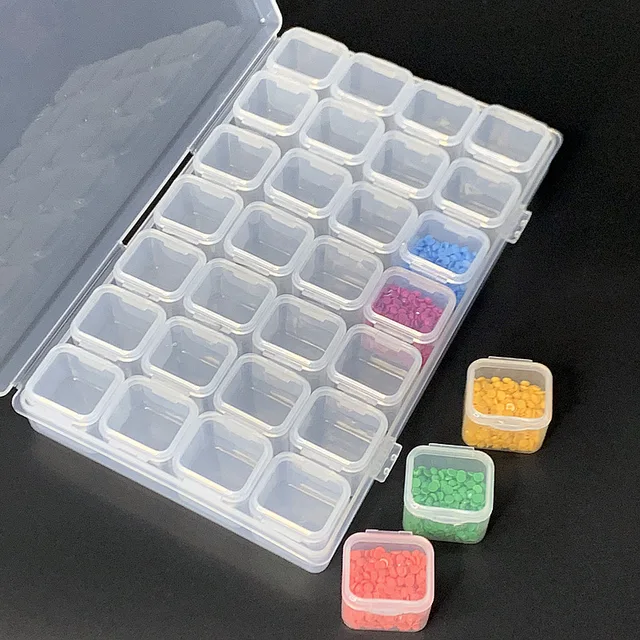 New Kits Diamond Painting Tools Storage Box Diamond Embroidery Accessories  Plastics Boxes 54 Bottle Organizer Storages 56 Cells - AliExpress