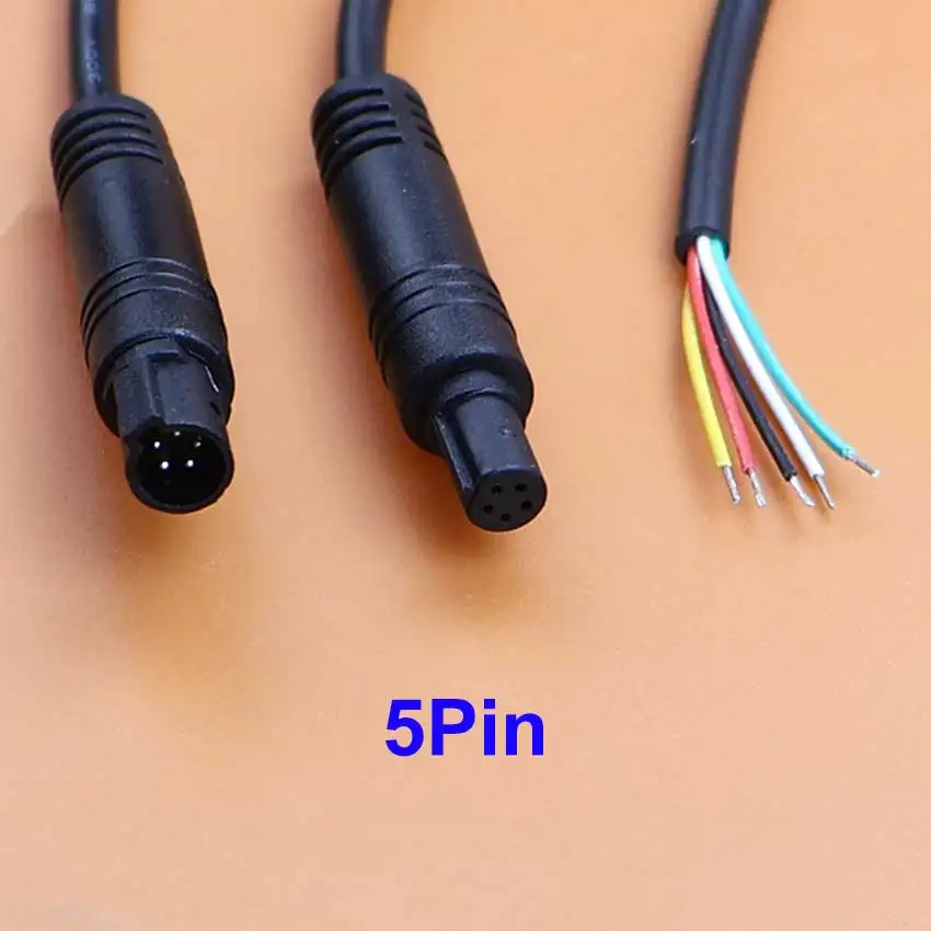 JCD 4핀 5핀 6핀 8핀 잭 차량용 DVR 후방 카메라 확장 케이블 남성 여성 플러그 DIY 전원 코드