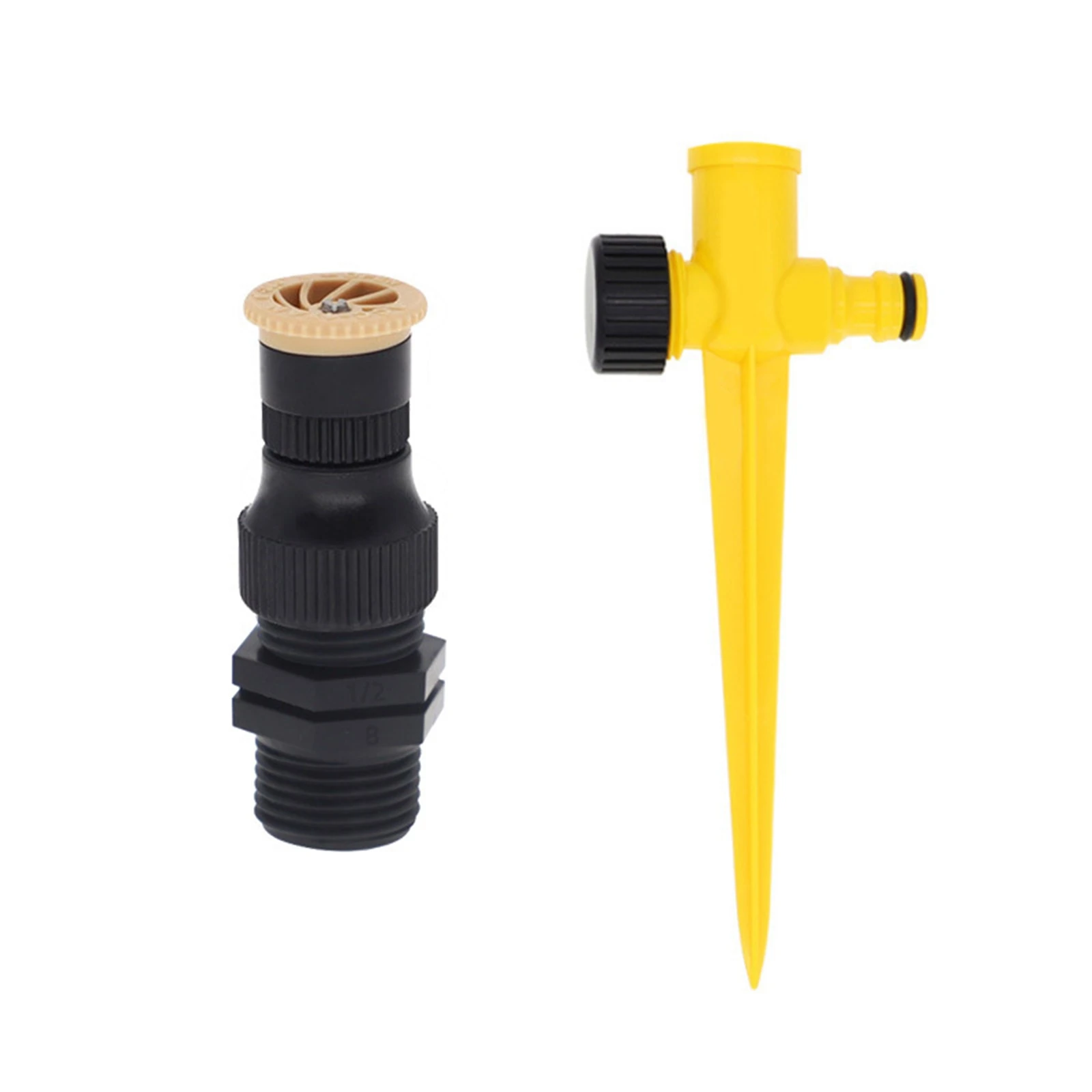 

ABS 360 Degree Lawn Sprinkler System Automatic Grass Watering Spray Irrigation Single Nozzle + Series Yellow 265*105*25mm