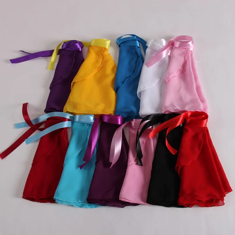 Children Black,Blue,Pink,Bright Pink,Lavender,White Kids Girl Ballet Tutu Dance Skirt Skate Wrap Chiffon Hot