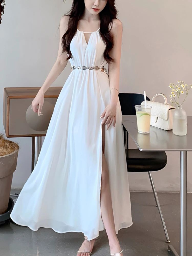 Graduation Dress Summer White Midi Dress Wedtrend Women White