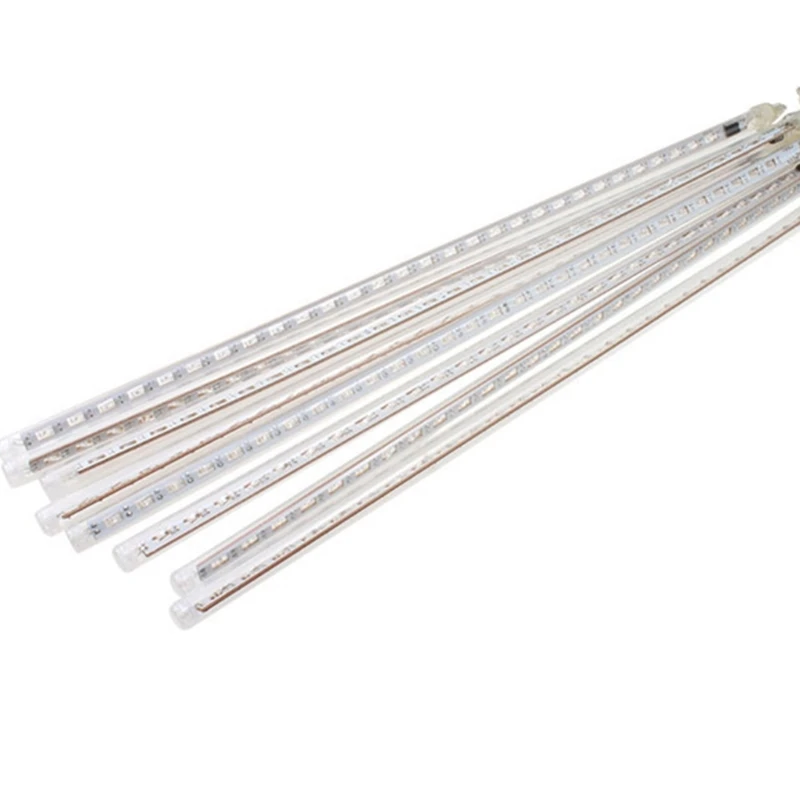 

Y1UB Christmas String Light Shower Falling Rain Fairy Light 8 Tubes LED Icicle