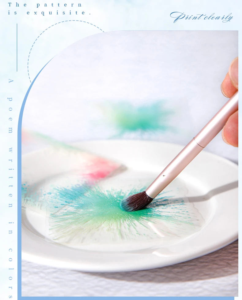 20 Blatt kreative Blitz-Aquarell-Aufkleber zum Verschmieren, Handzelt, DIY-Stick-Etiketten, Scrapbooking-Material, Junk-Journal-Zubehör – Detail 10