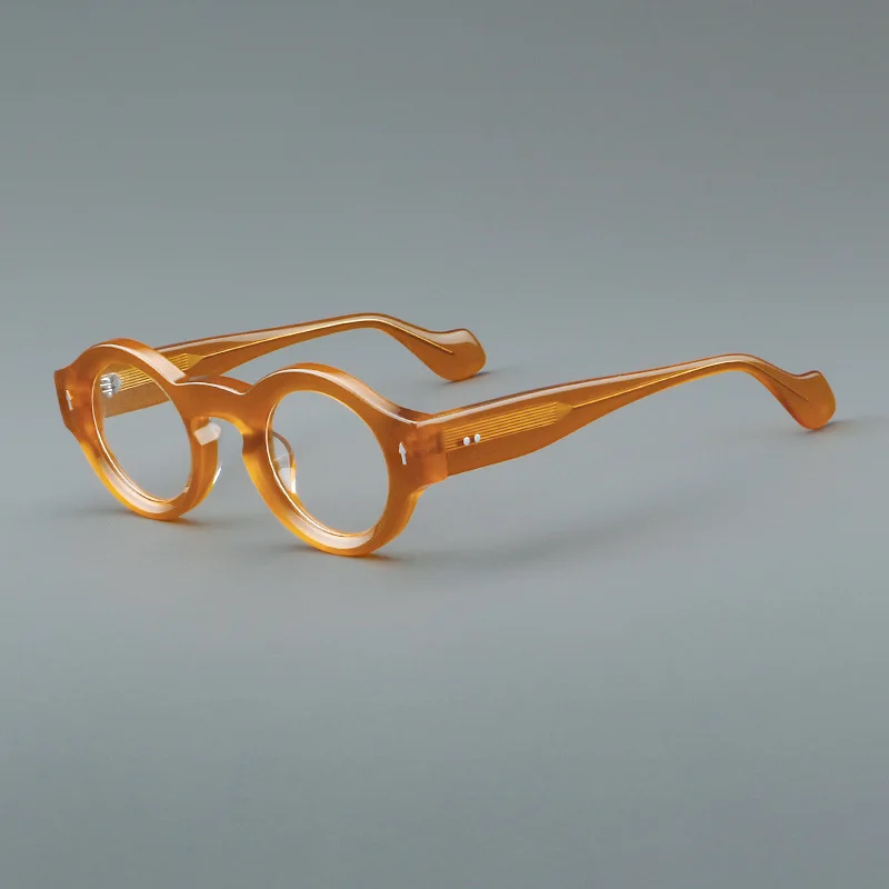 KLAR Männer Gläser Rahmen Mode Dicken Acetat Runde Designer Marke Myopie Brillen Handgemachte Optik Frauen Brillen – Detail 8