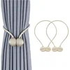 2PCS Magnetic Pearl Ball Curtain Tiebacks Curtain Buckles Backs Holdbacks Buckle Clips Curtain Rods Home Decorative Accessories 5