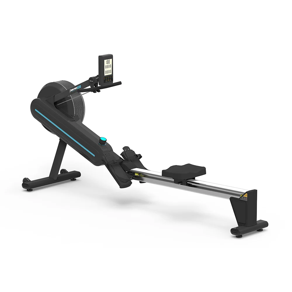 6 Inch LCD Screen Air + Magnetic Resistance Control System Rowing Machine Fitness Bodybuilding Cardio Training Gym Equipment