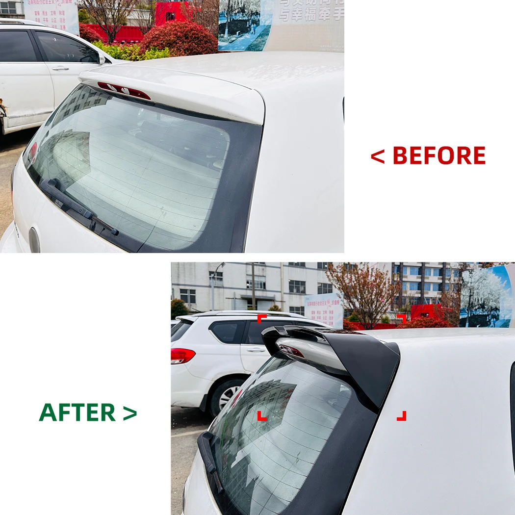 자동차 테일 탑 윈드 스포일러 윙, VW 골프 6 MK6 오팅거 스타일, 자동차 리어 트렁크 루프 스포츠 스포일러 윙 스타일링
