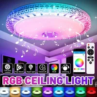 Plafonnier intelligent 36W, lampe LED RGB, lumières LED à intensité variable, contrôle par application, Bluetooth, lumière ambiante pour la maison, la chambre à coucher, le salon 1