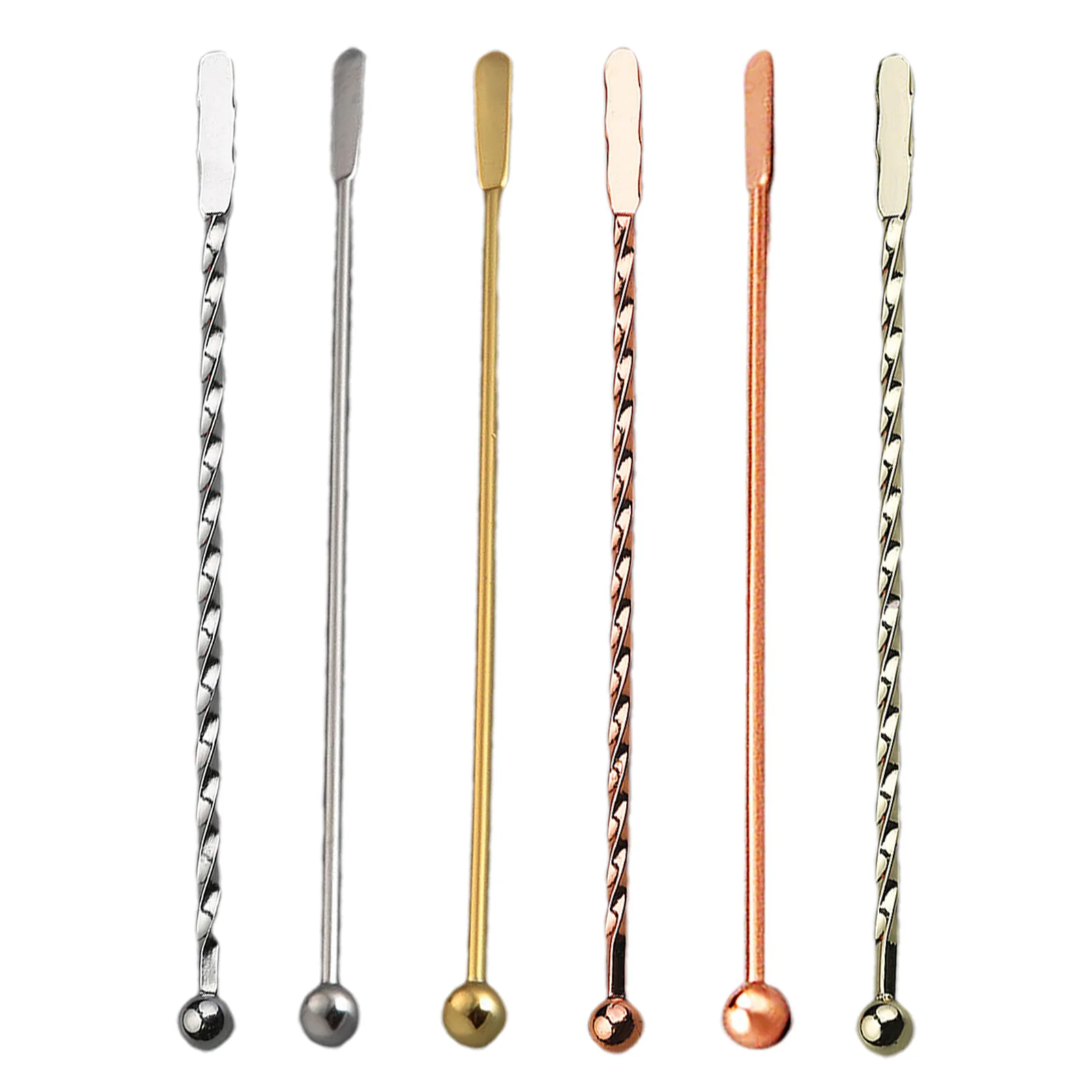 Stirring Sticks Stainless Steel Polished Spiral Mixing Swizzle Stick